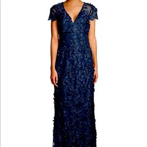 Carmen Marc Valvo Infusion 3D Floral Mermaid Gown